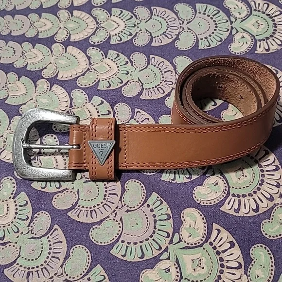 Vintage Guess by George Marciano belt Guess Leather Belt & Buckle By Georges Marciano Vintage Fits  main image 3